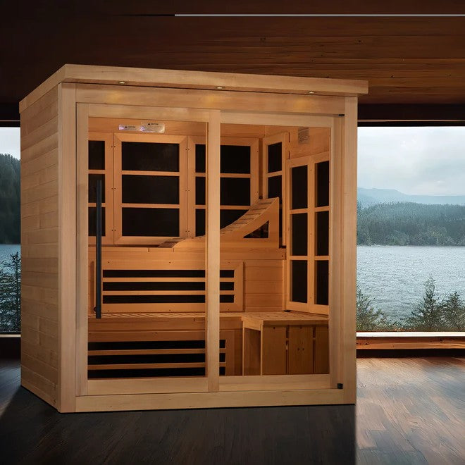Golden Designs Monaco Limited Edition 6-person Near Zero EMF FAR Infrared Sauna