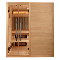 Golden Designs 2025 Toledo 6-Person Hybrid Near Zero EMF Infrared and Steam Sauna