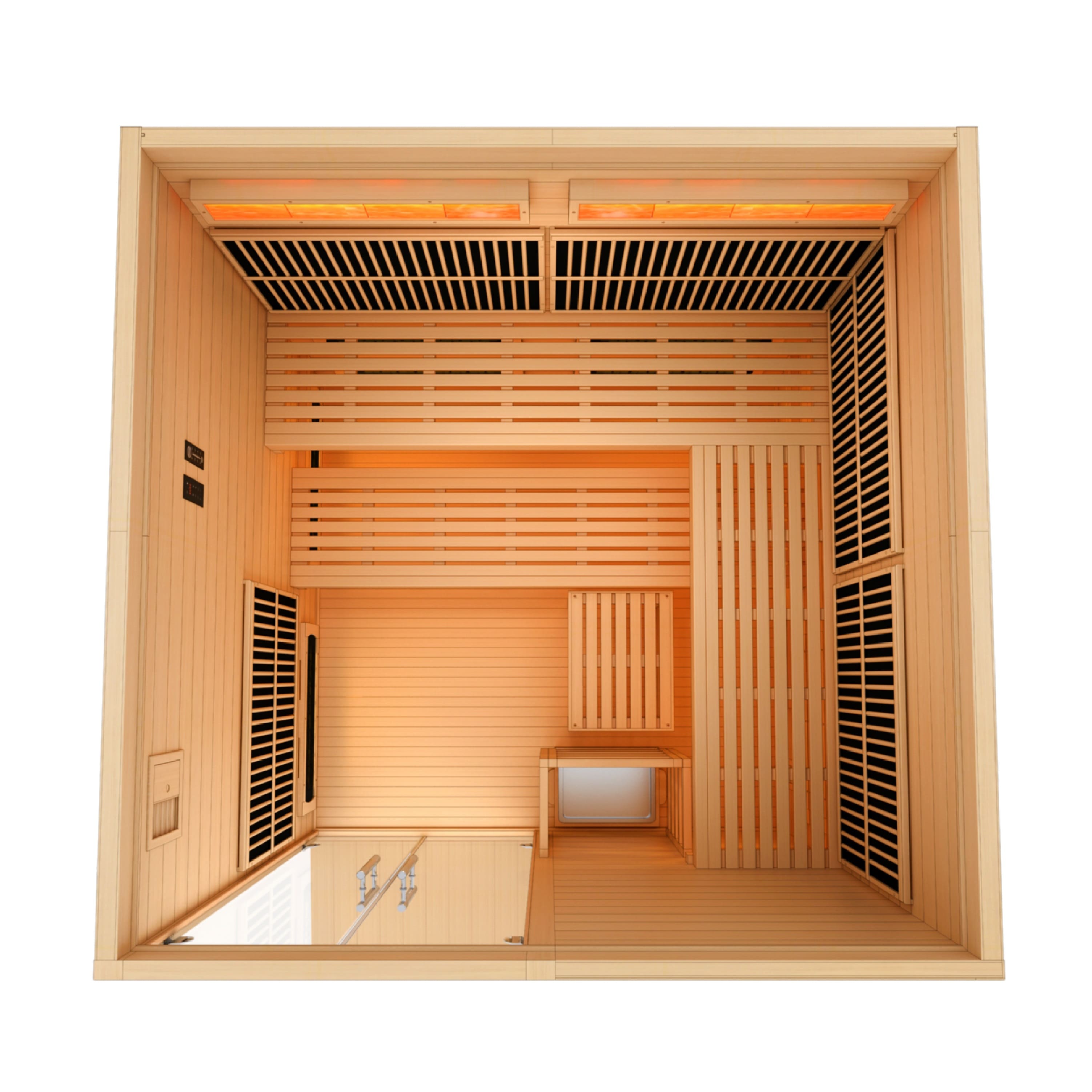 Golden Designs GDI-8360-01 Toledo Sauna aerial view top removed