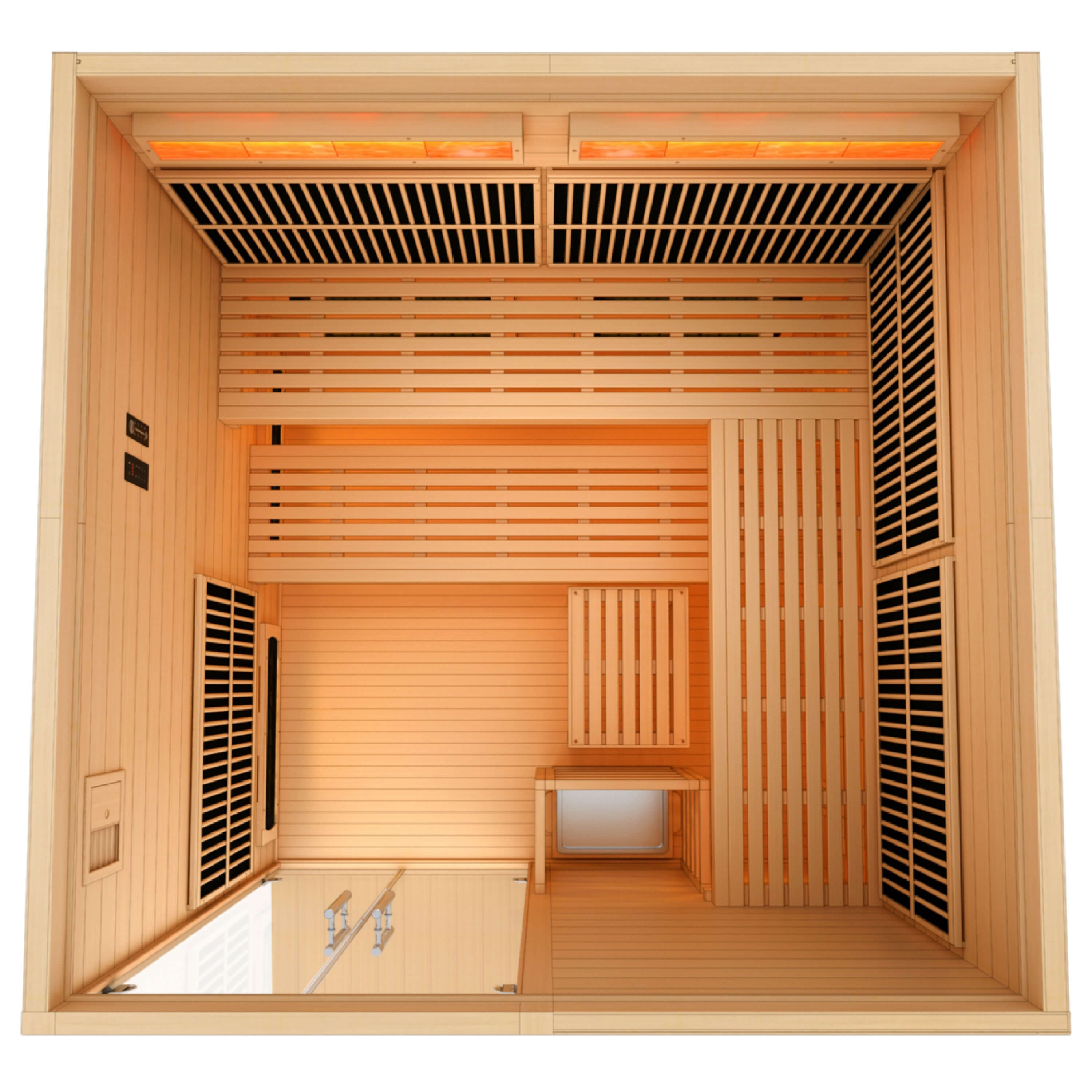 Golden Designs 2025 Toledo 6-Person Hybrid Near Zero EMF Infrared and Steam Sauna