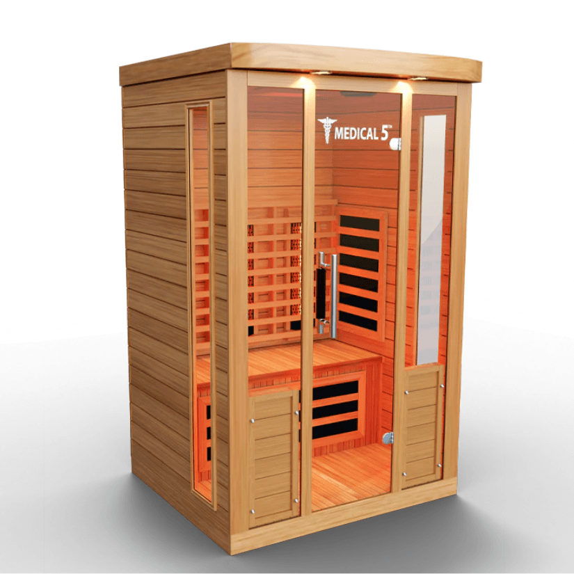Medical Saunas Medical 5 Sauna front image white background angled right