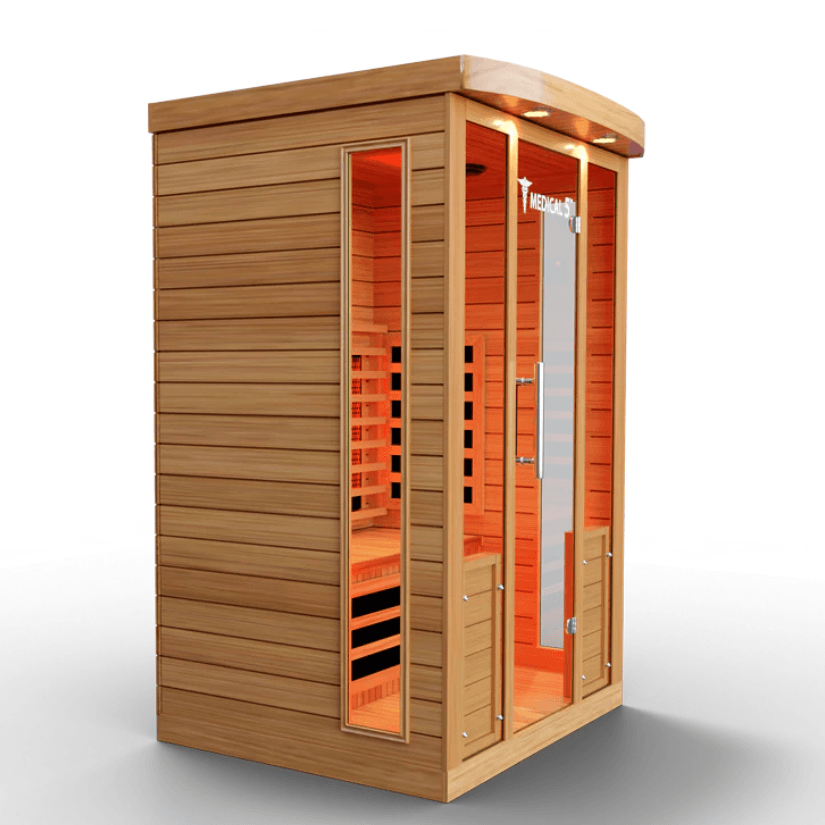 Medical Saunas Medical 5 Sauna front image white background angled sharp right