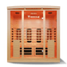 Medical Saunas Medical 6 Ultra Full Spectrum Sauna front view warm internal lights on
