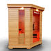Medical Saunas Medical 7 Plus Ultra Full Spectrum Infrared Sauna left side view internal lights on