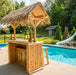 Dundalk Leisurecraft Southern Fantasy Tikibar with pool behind