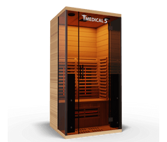 Medical 5 Ultra full spectrum sauna front image angled