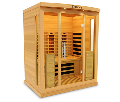 Image of Medical Saunas Medical 5 Ver 2 Sauna front view angled