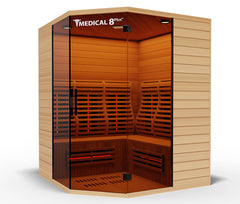 Medical Saunas Medical 8v2 Ultra Full Spectrum Infrared Sauna front view angled