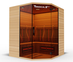 Medical Saunas Medical 8v2 Ultra Full Spectrum Infrared Sauna front view angled