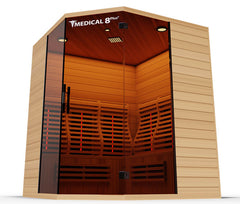 Medical Saunas Medical 8v2 Ultra Full Spectrum Infrared Sauna front view upward angle