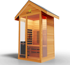 Medical Saunas Nature 5 Outdoor Infrared and Steam Sauna angled front image