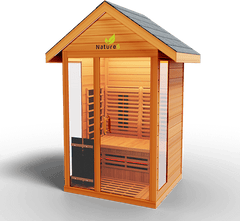 Medical Saunas Nature 6 Outdoor Infrared and Steam Sauna angled front image