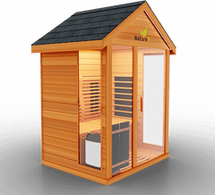 Medical Saunas Nature 7 Outdoor Infrared and Steam Sauna corner view