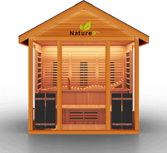 Medical Saunas Nature 9 Plus Outdoor Infrared and Steam Sauna front view