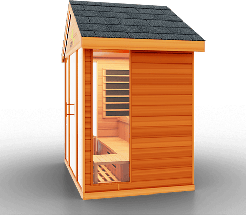 Image of Medical Saunas Nature 9 Plus Outdoor Infrared and Steam Sauna side view