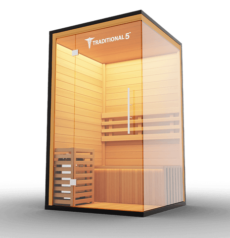 Image of Medical Saunas Traditional 5 Steam Sauna front view angled