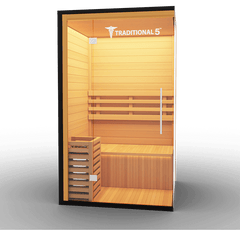 Medical Saunas Traditional 5 Steam Sauna front view angled