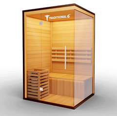 Medical Saunas Traditional 6 Steam Sauna front view angled