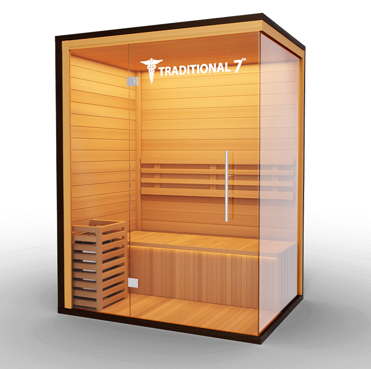 Medical Saunas Traditional 7 front angled view