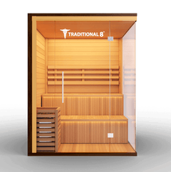 Medical Saunas Traditional 8 Plus Steam Sauna front view