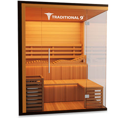 Medical Saunas Traditional 9 Plus Steam Sauna front view angled